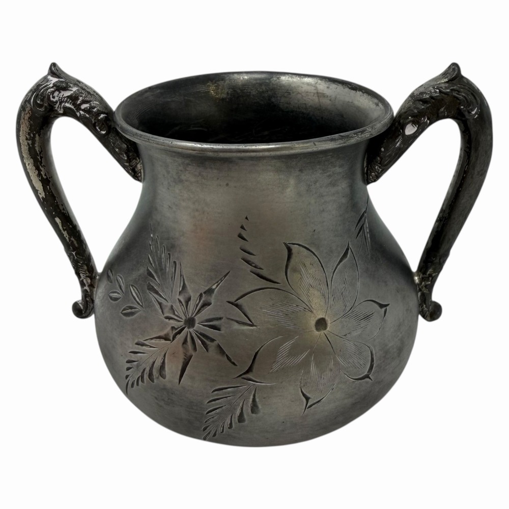 Westminster CMC B14 Heavy Silver Plate Teapot Sugar Bowl‎ Tarnished